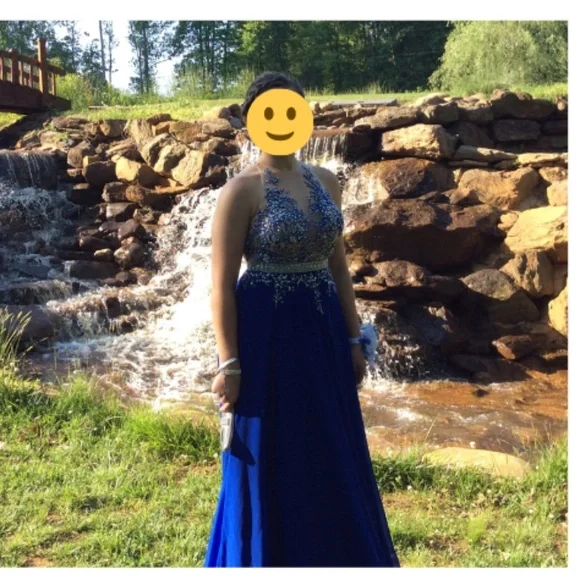 Dresses | Gorgeous Navy Blue Backless Aline Chiffon Long Party Evening Dress | Poshmark Dresses | Gorgeous Navy Blue Backless Aline Chiffon Long Party Evening Dress | Poshmark